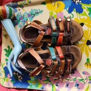 Spring step sandals